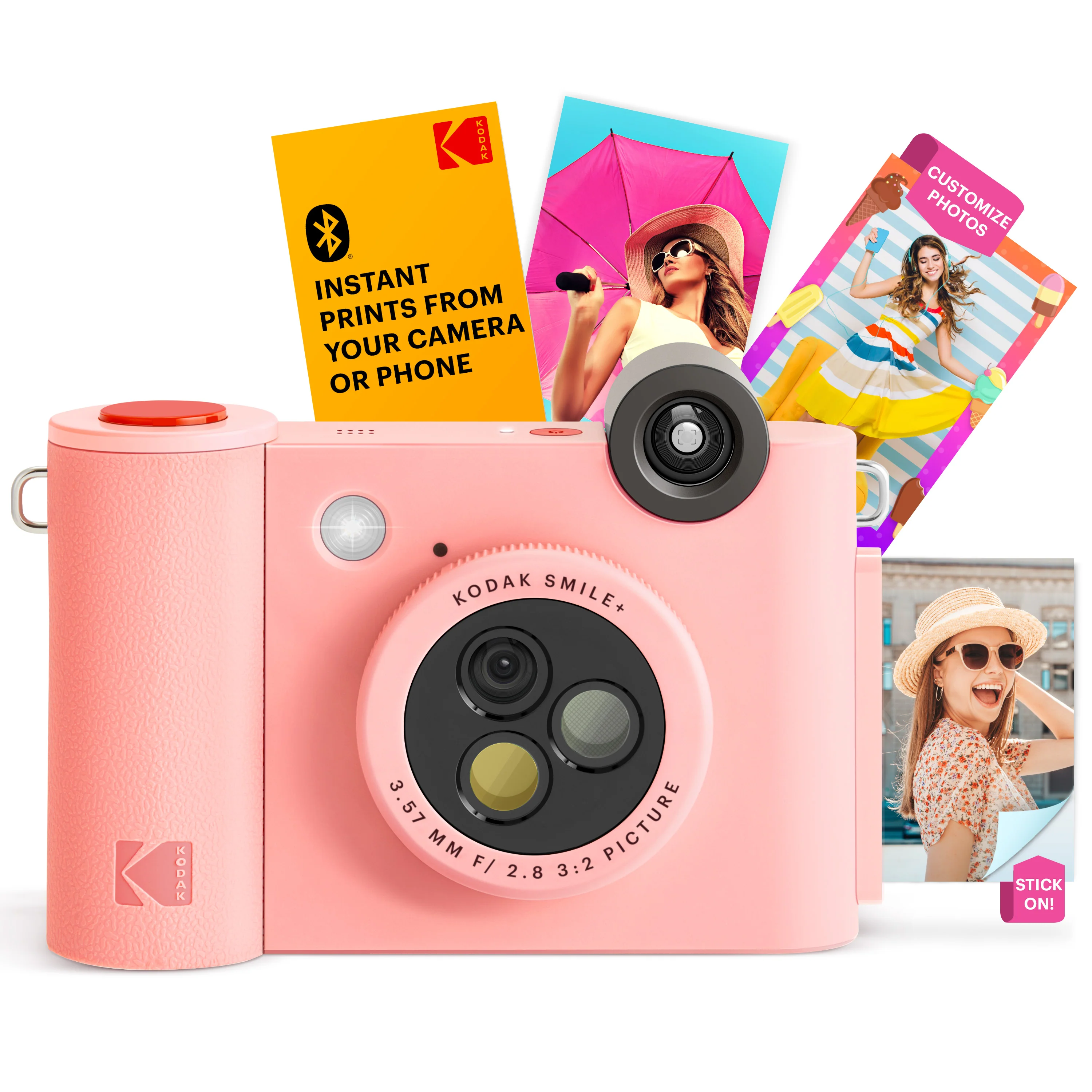 KODAK Smile+ Wireless Digital Instant Print Camera with Effect-changing Lens - Pink