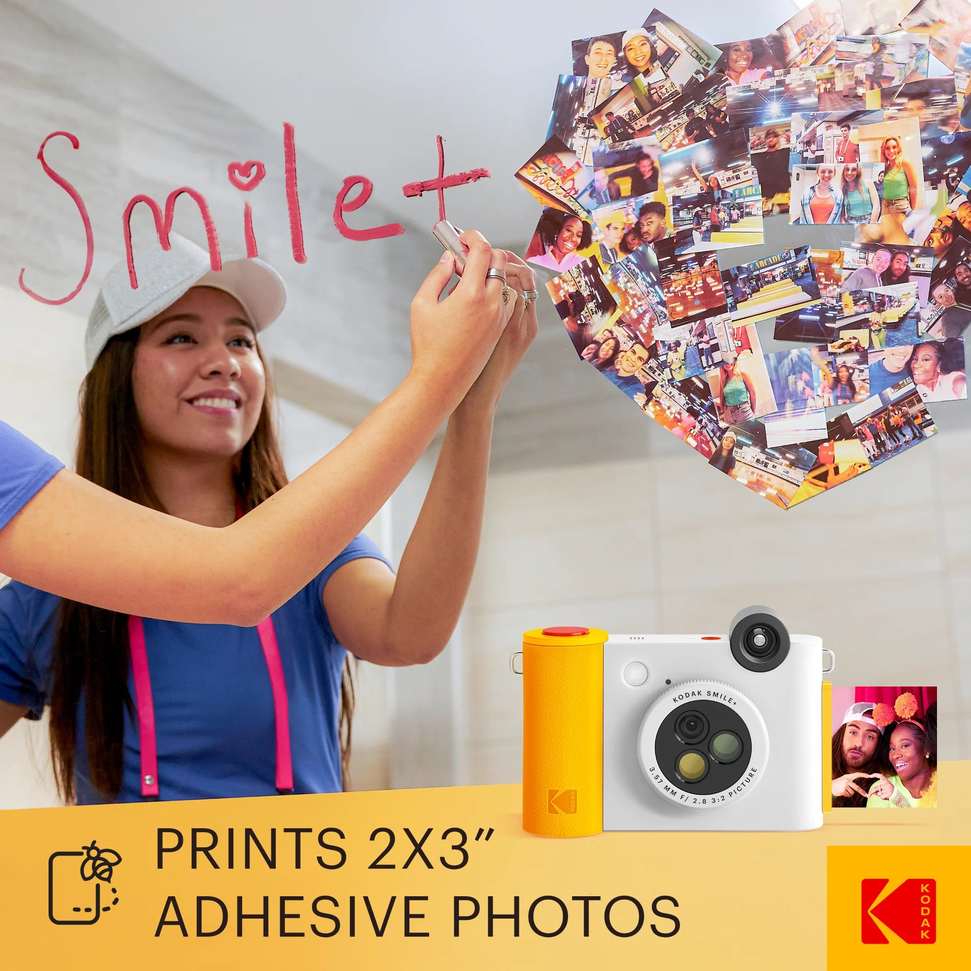 KODAK Smile+ Wireless Digital Instant Print Camera with Effect-changing Lens - White 6 KODAK Smile+ Wireless Digital Instant Print Camera with Effect-changing Lens - White