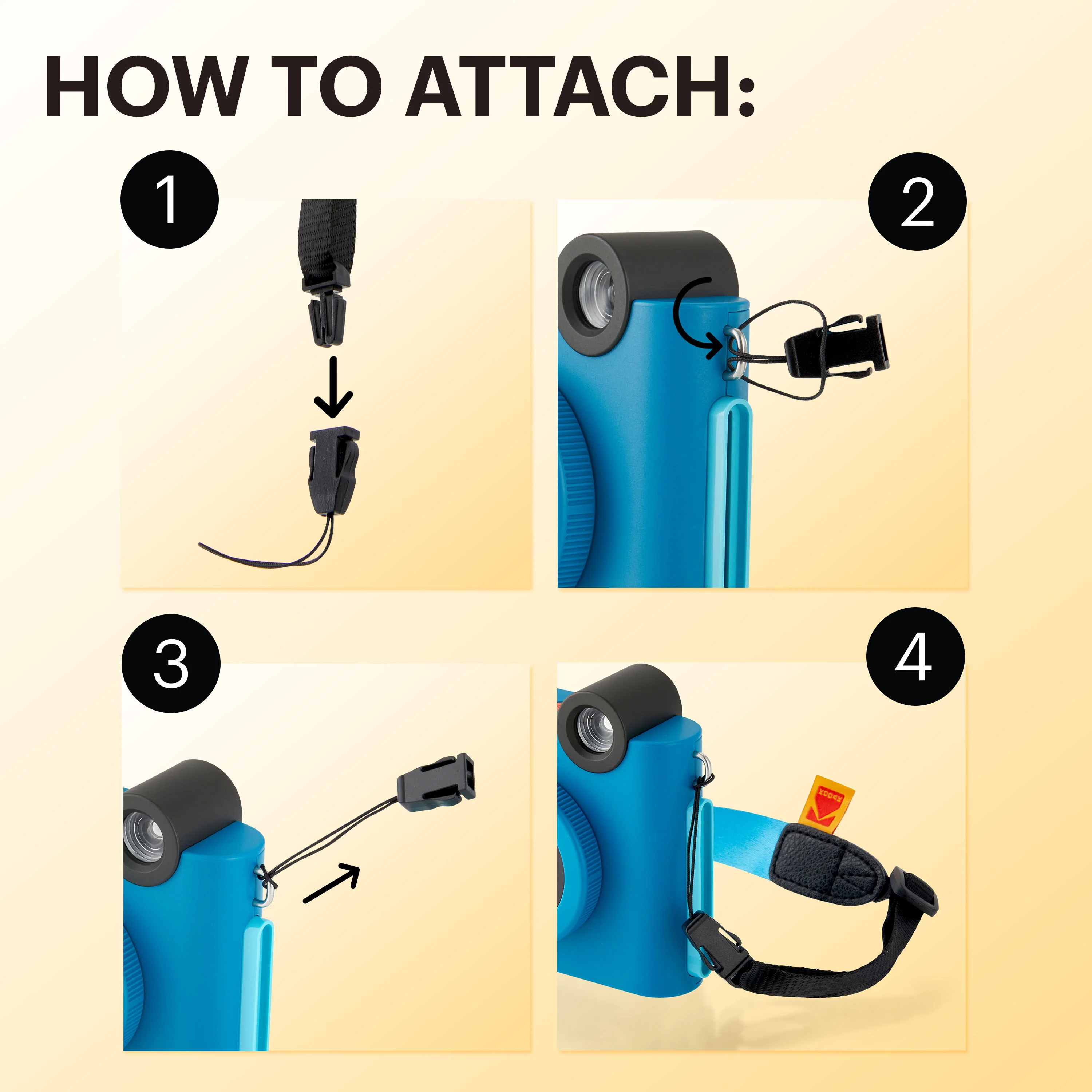 KODAK Deluxe Neck Strap Color Kit, Comfortable & Detachable Camera Straps 5 KODAK Deluxe Neck Strap Color Kit, Comfortable & Detachable Camera Straps