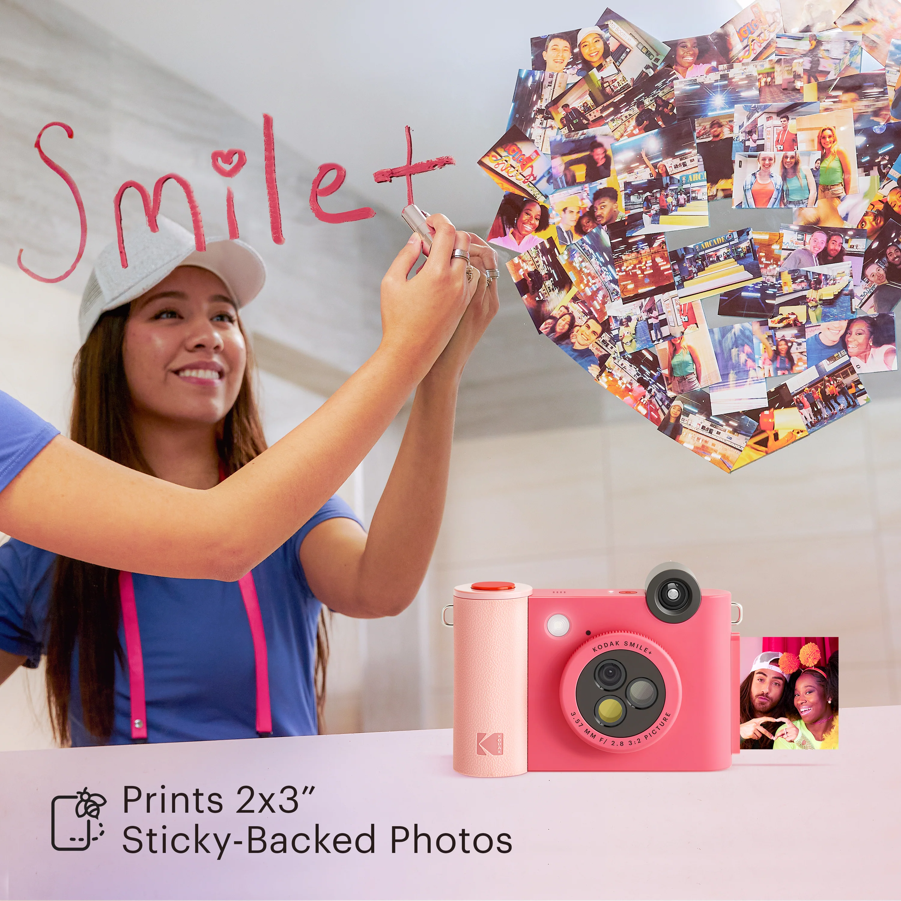 KODAK Smile+ Wireless Digital Instant Print Camera with Effect-changing Lens - Fuchsia 6 KODAK Smile+ Wireless Digital Instant Print Camera with Effect-changing Lens - Fuchsia