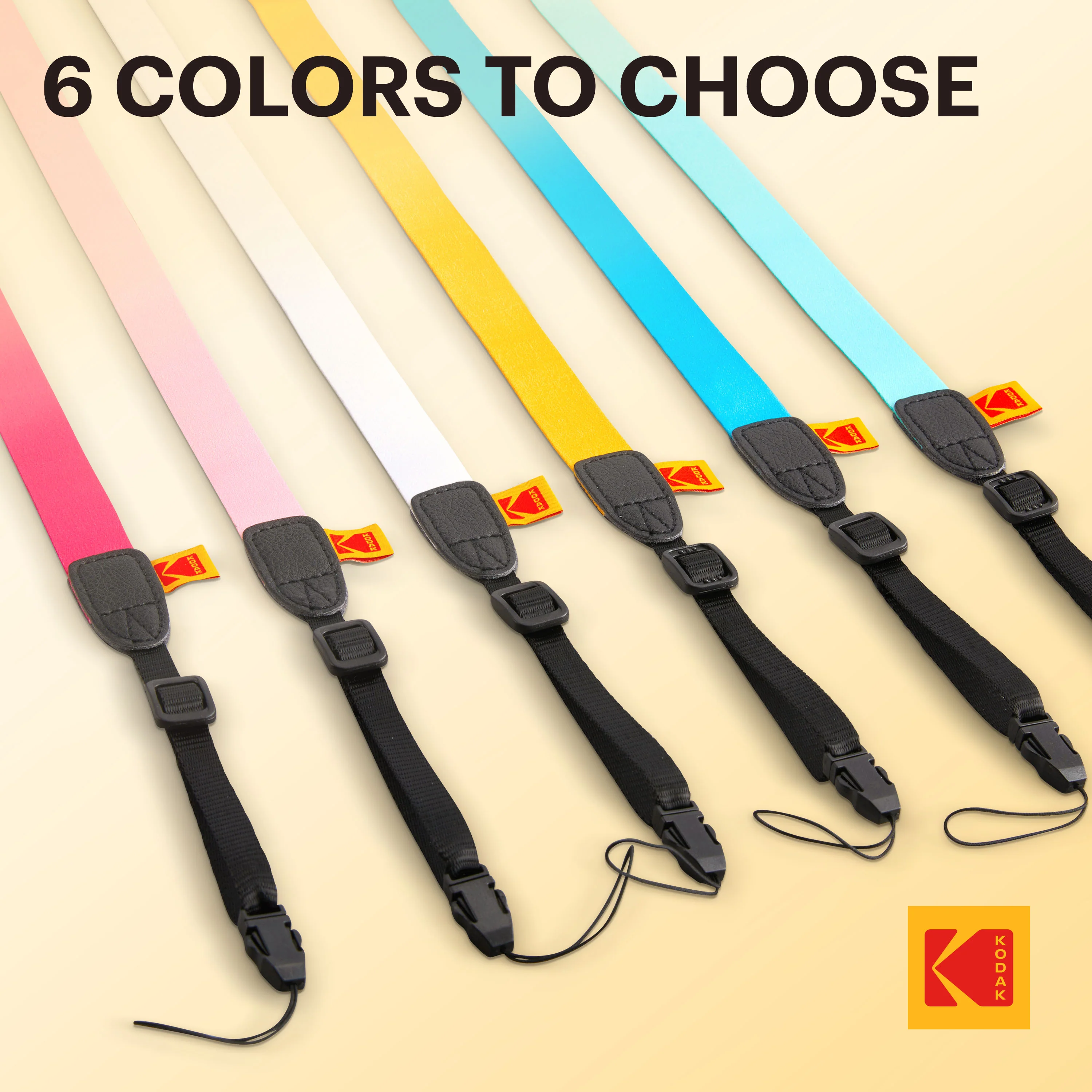KODAK Deluxe Neck Strap Color Kit, Comfortable & Detachable Camera Straps 3 KODAK Deluxe Neck Strap Color Kit, Comfortable & Detachable Camera Straps